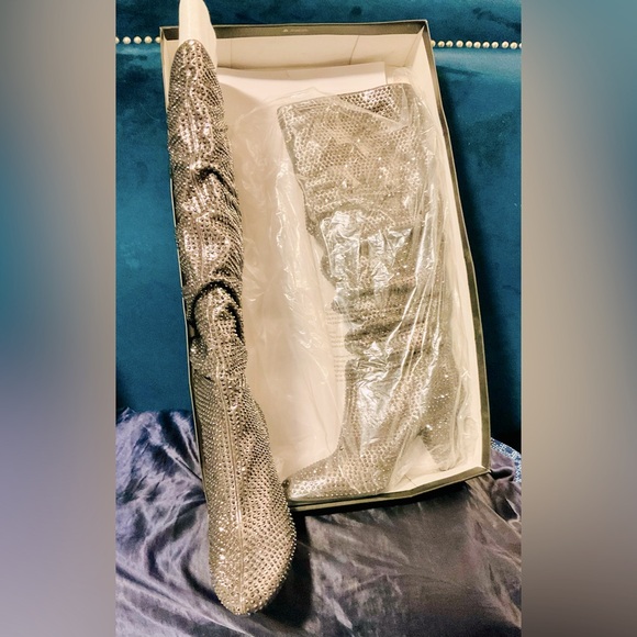 INC Pewter Rhinestone Boots
Perfect for the holiday season and all parties! - Picture 4 of 4
